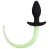 Kinky Puppy Plug Queue de chien phosphorescente Luminous Puppy 8 x 3.2cm Vert Fluo